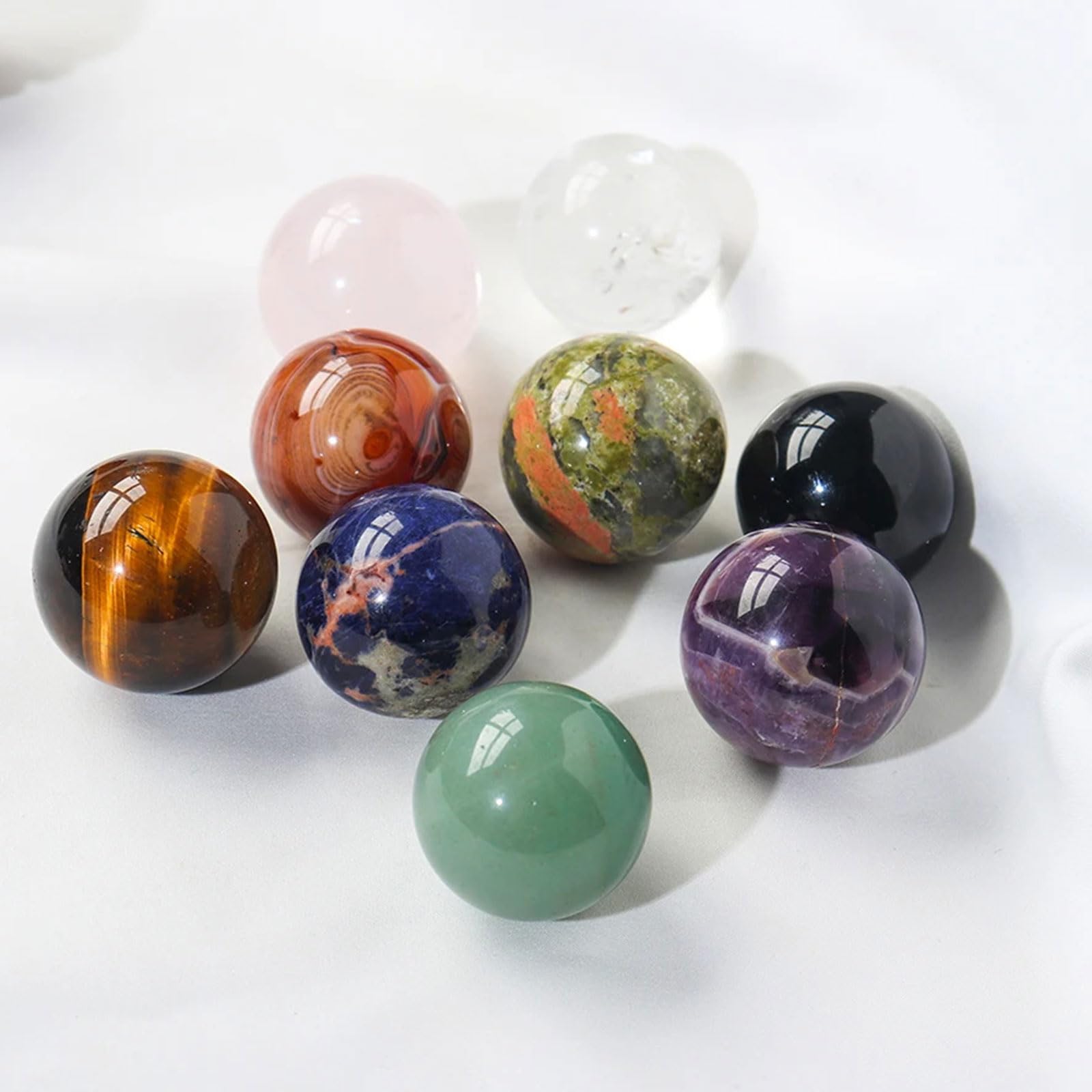 Amazon.co.jp: 宝石球ボールミックス 9PCS, 28-32mm の小さいミネラル